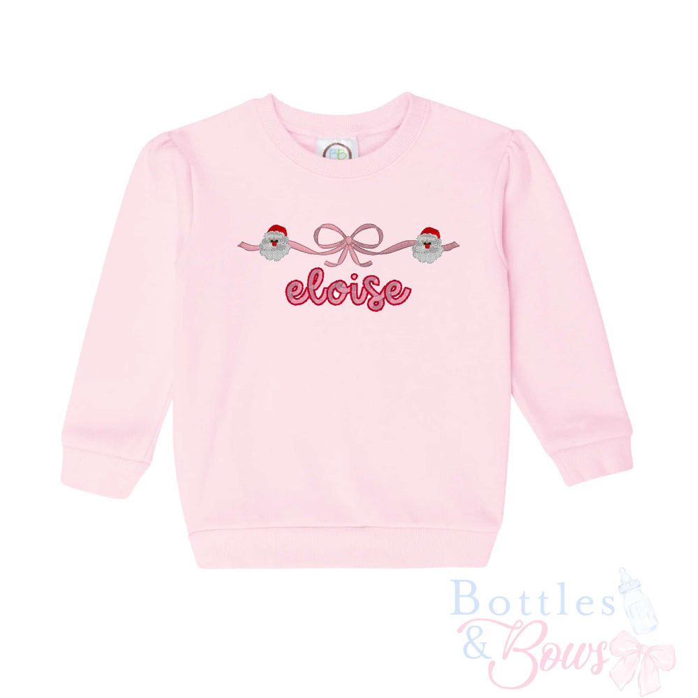 Light Pink Embroidered Sweatshirt