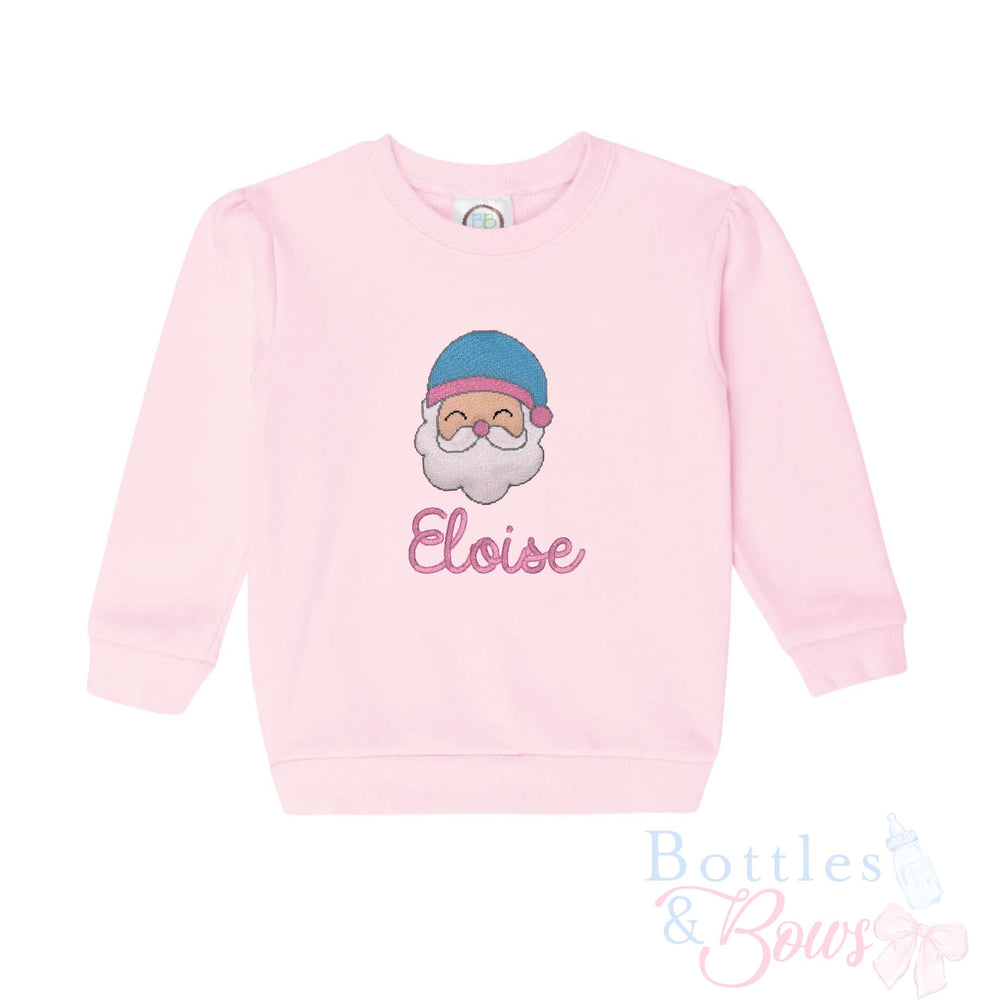 Light Pink Embroidered Sweatshirt