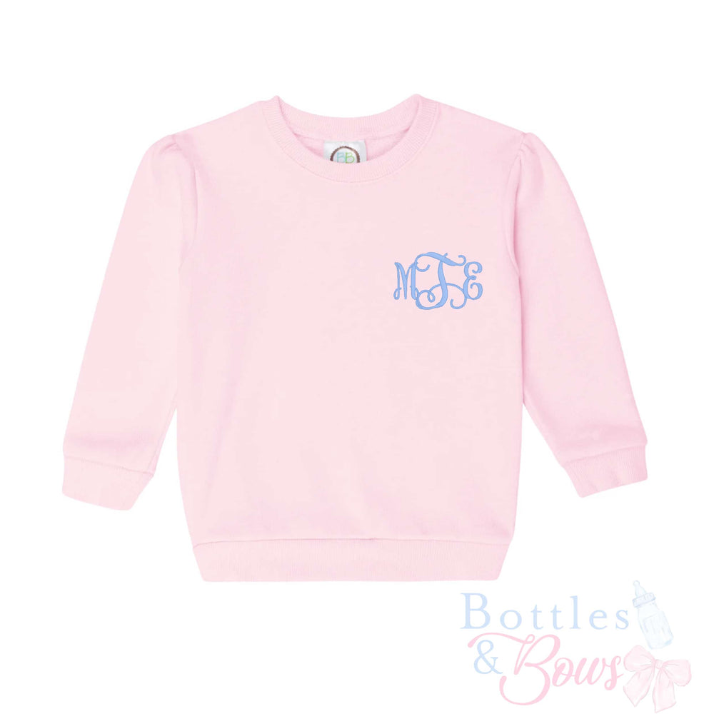 Light Pink Embroidered Sweatshirt