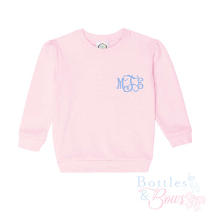 Light Pink Embroidered Sweatshirt