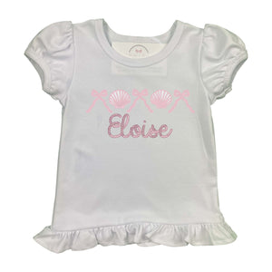 Bows & Seashells Embroidered Shirt