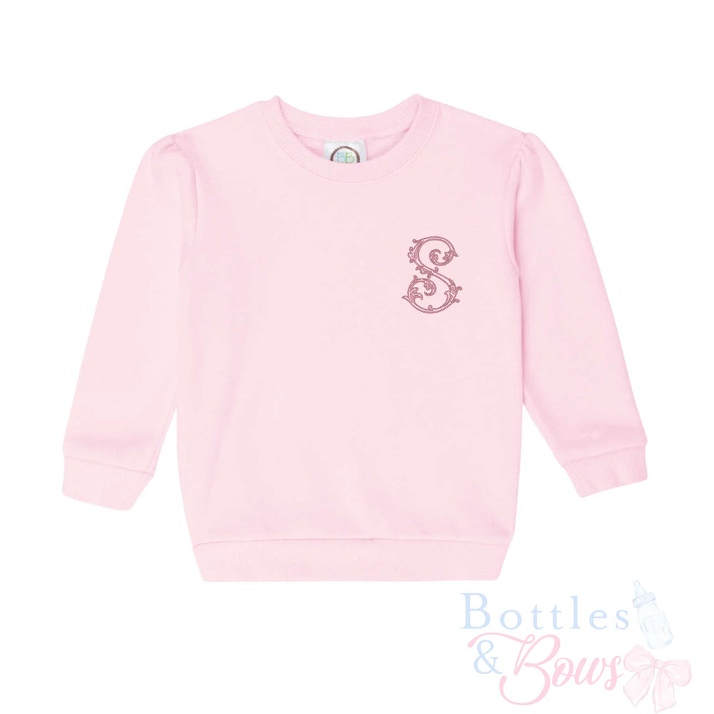 Light Pink Embroidered Sweatshirt