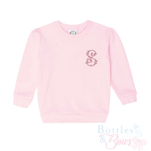 Light Pink Embroidered Sweatshirt