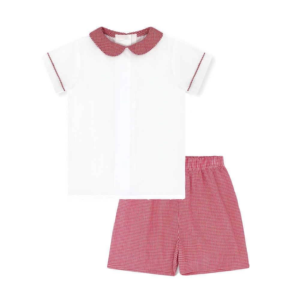 Sibley Short Set - Red Gingham