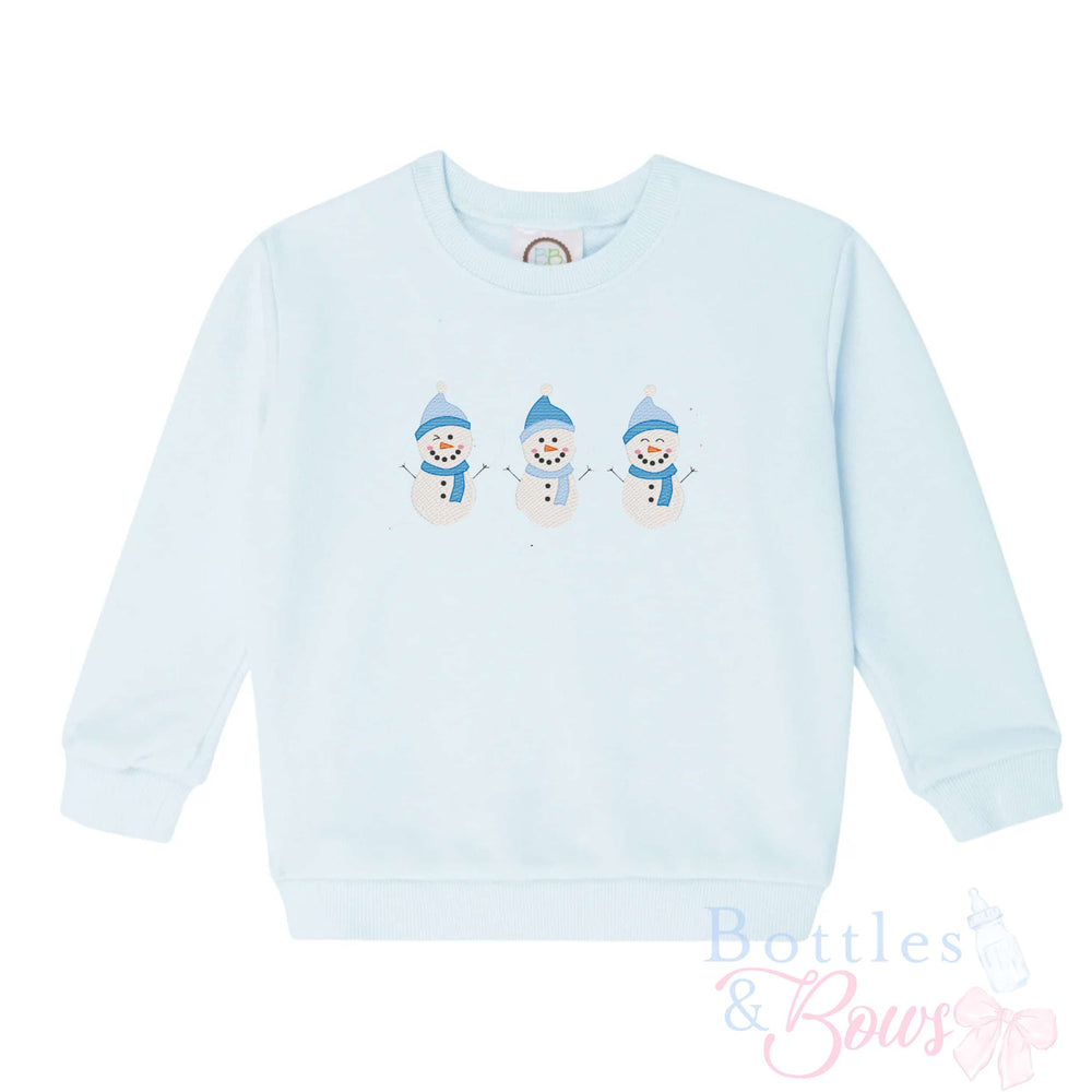 Light Blue Embroidered Sweatshirt