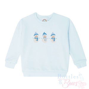 Light Blue Embroidered Sweatshirt