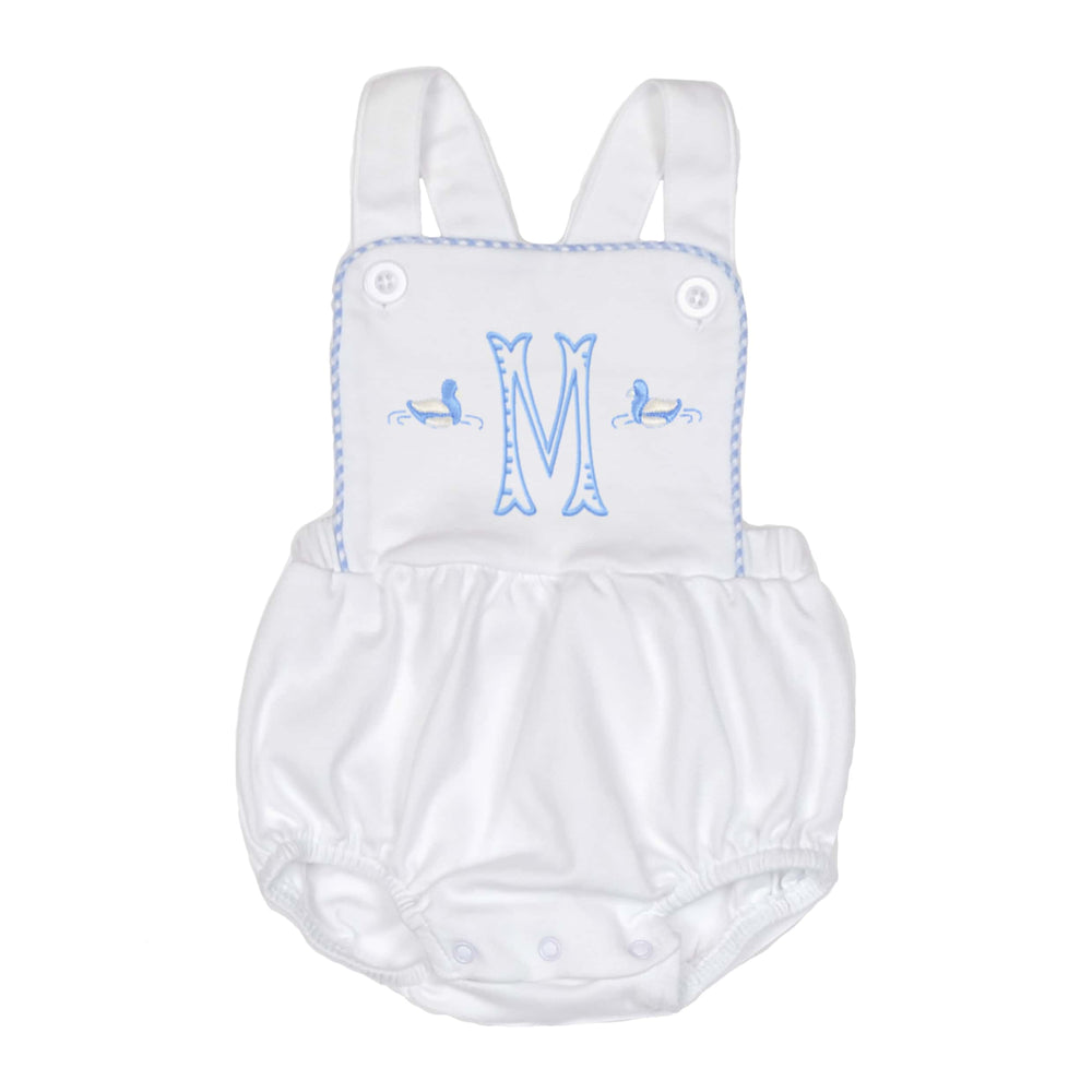 Ducks Initial Gingham Sunsuit