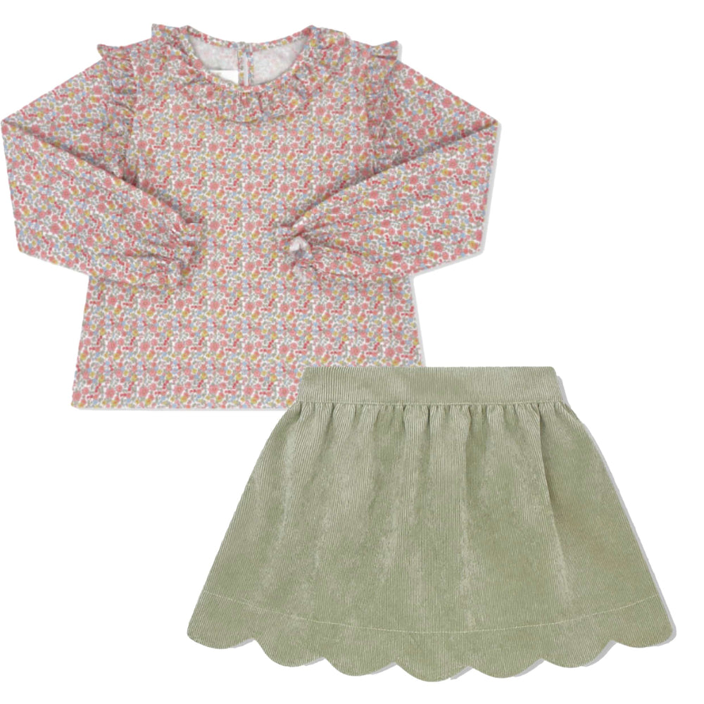 Susie Scallop Skirt Set