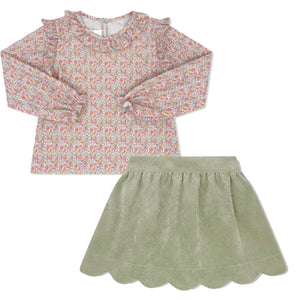 Susie Scallop Skirt Set