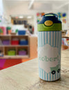 Custom Water Bottle with Pop-up Straw and Handle, Stainless Steel Insulated Sippy Cups