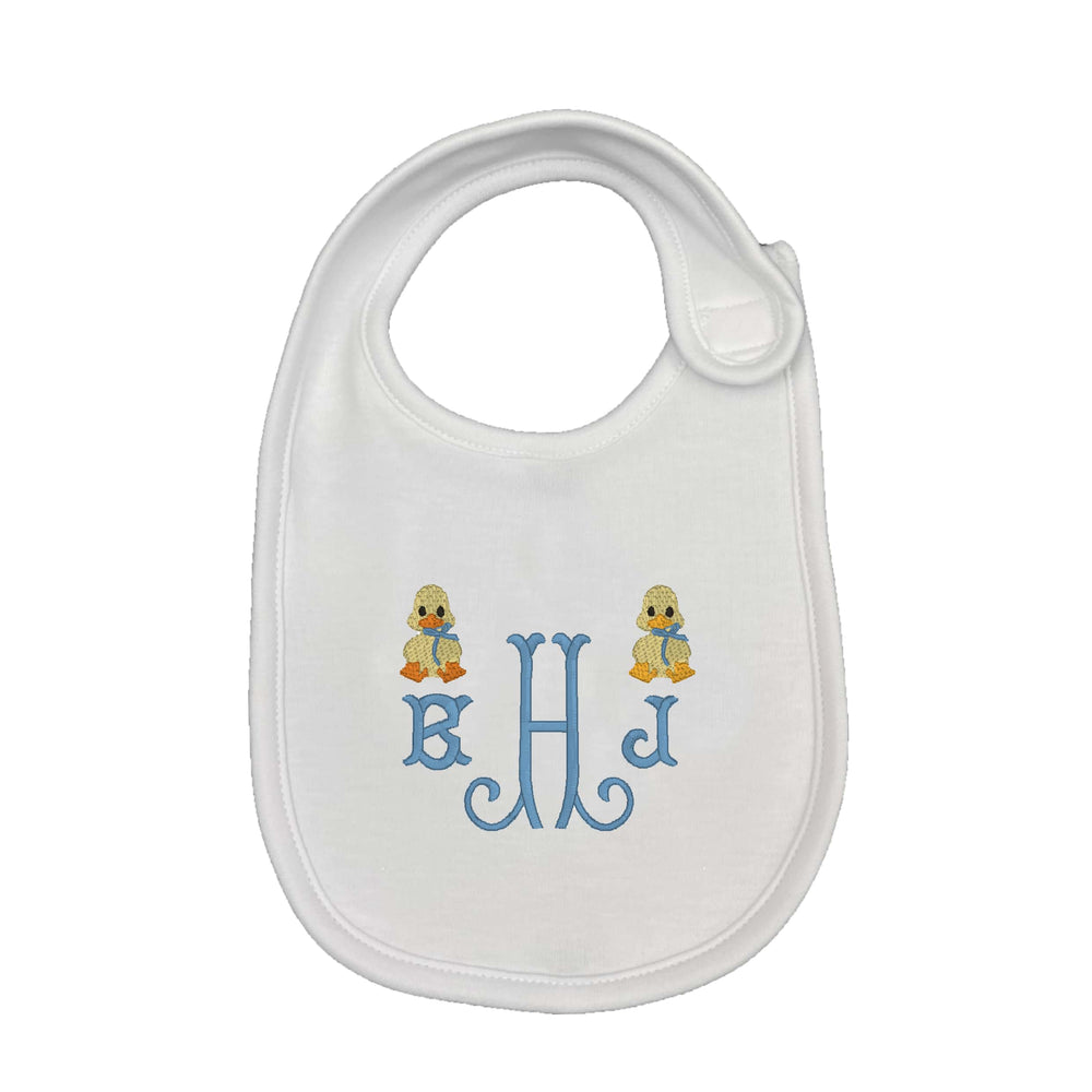 Mini Ducks Embroidered Bib