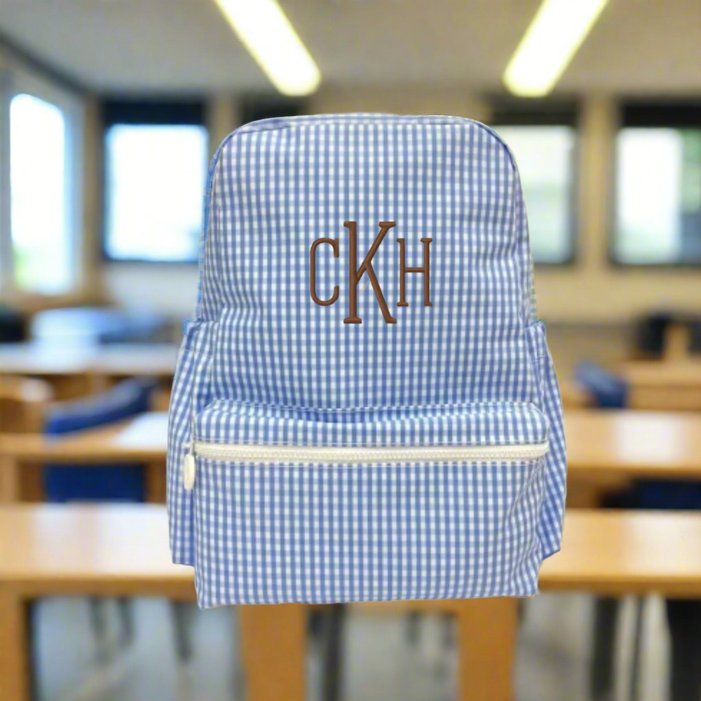 Blue Gingham Backpack