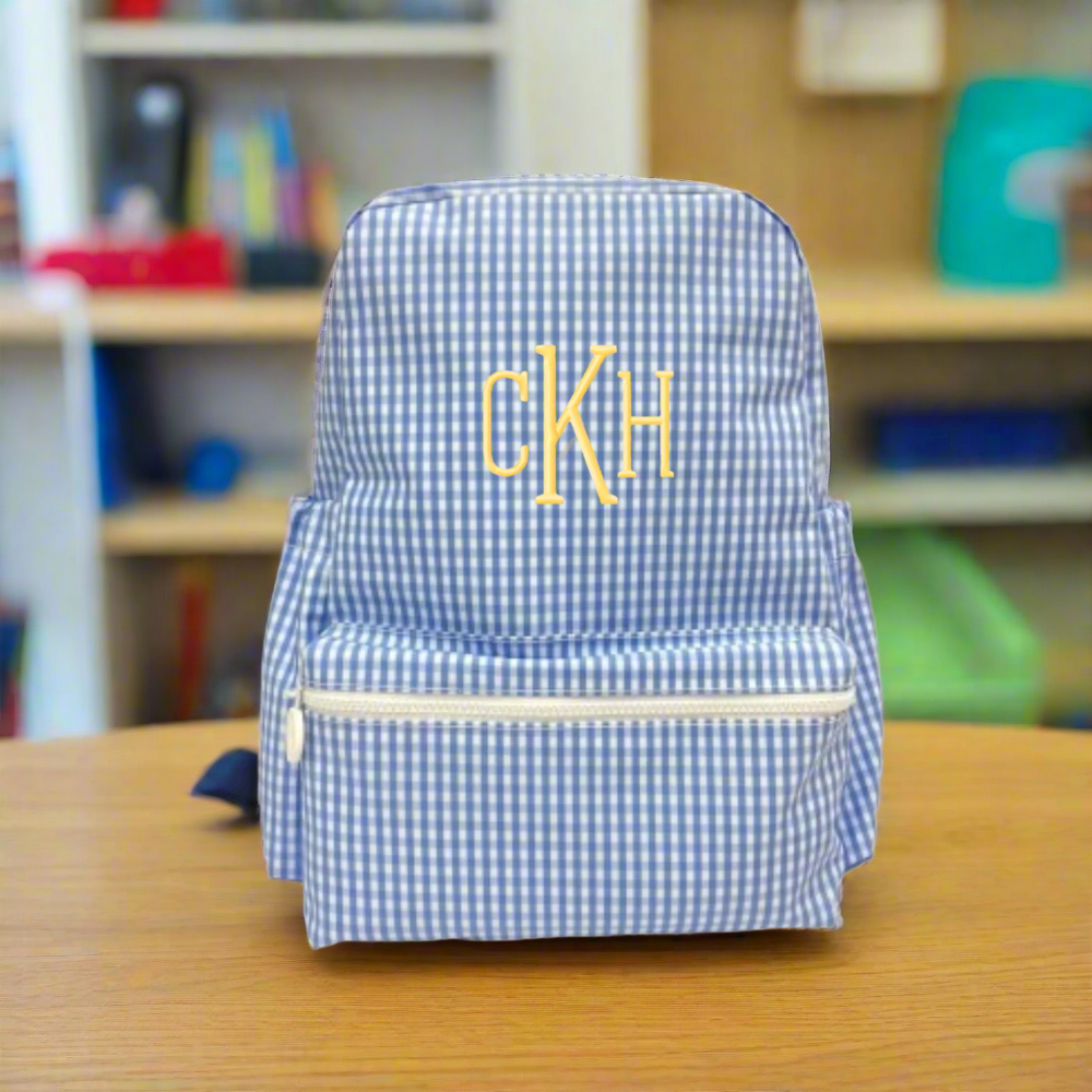 Blue Gingham Backpack