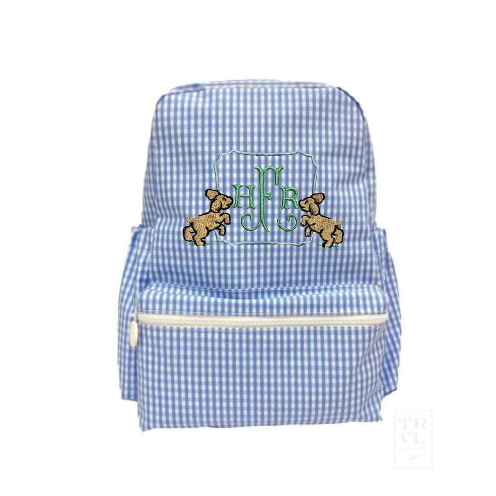 Blue Gingham Backpack