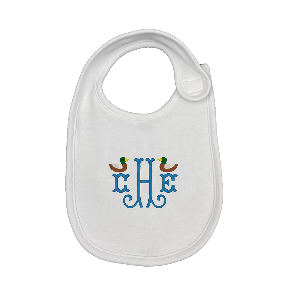 Mallards with Initials Bib