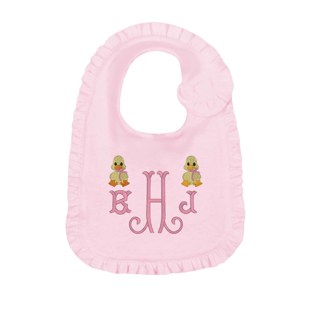 Mini Ducks Embroidered Bib