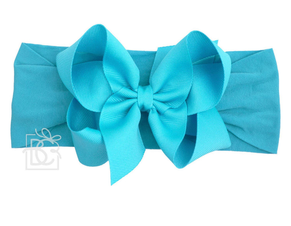 Large Bow Headband - Turquoise