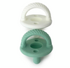 Itzy Ritzy Mint + White Cables Pacifier Set