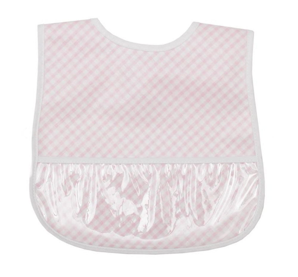 Laminated Bib Pink Check