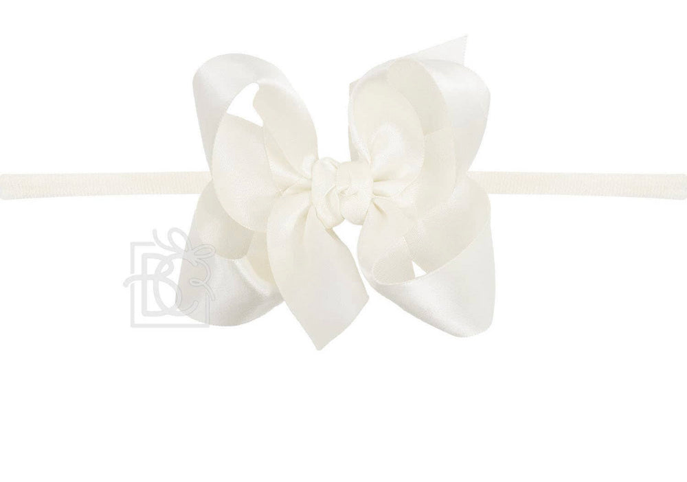 Large Headband - Satin Antique White