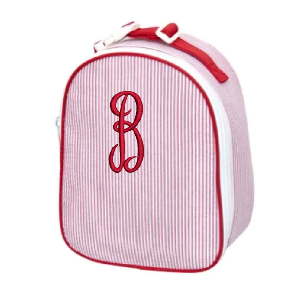 Red Seersucker Lunchbox