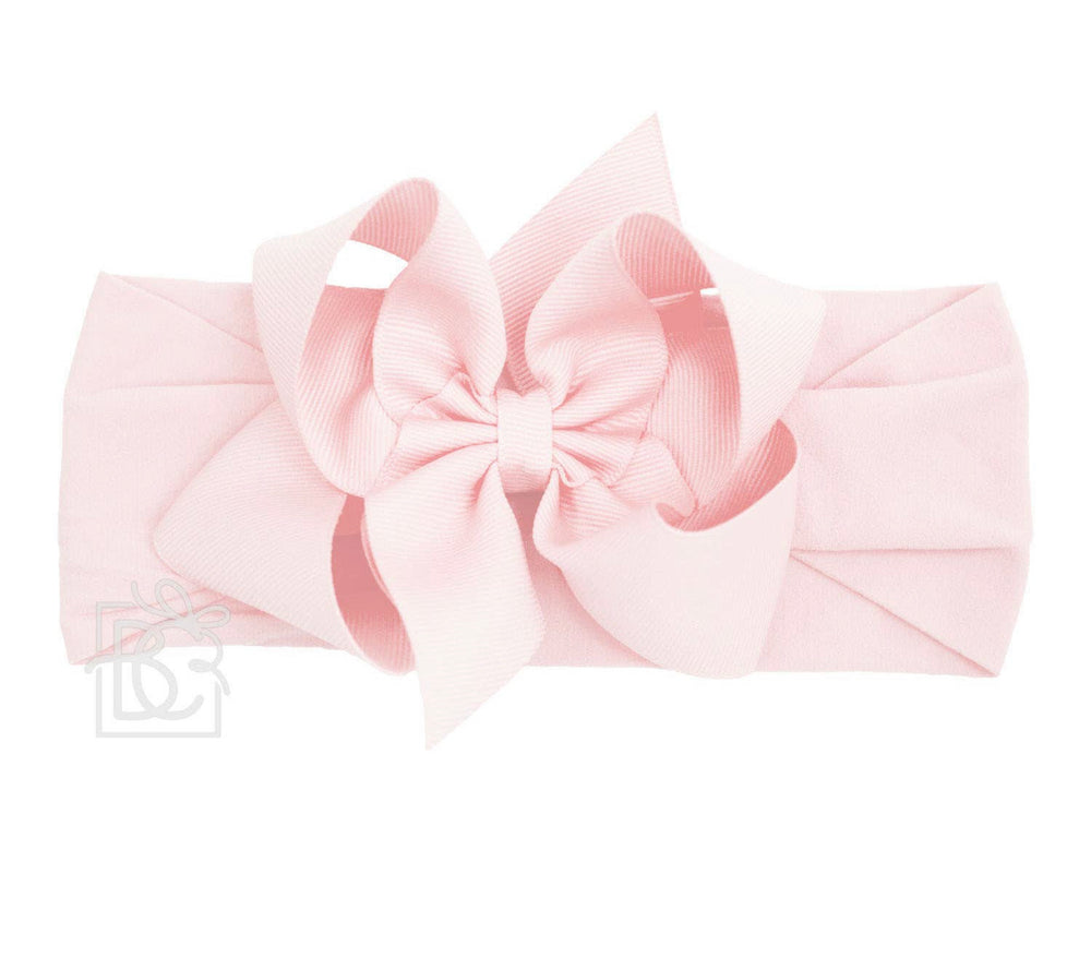 Large Bow Headband - Light Pink