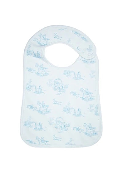 Blue Toile Bib