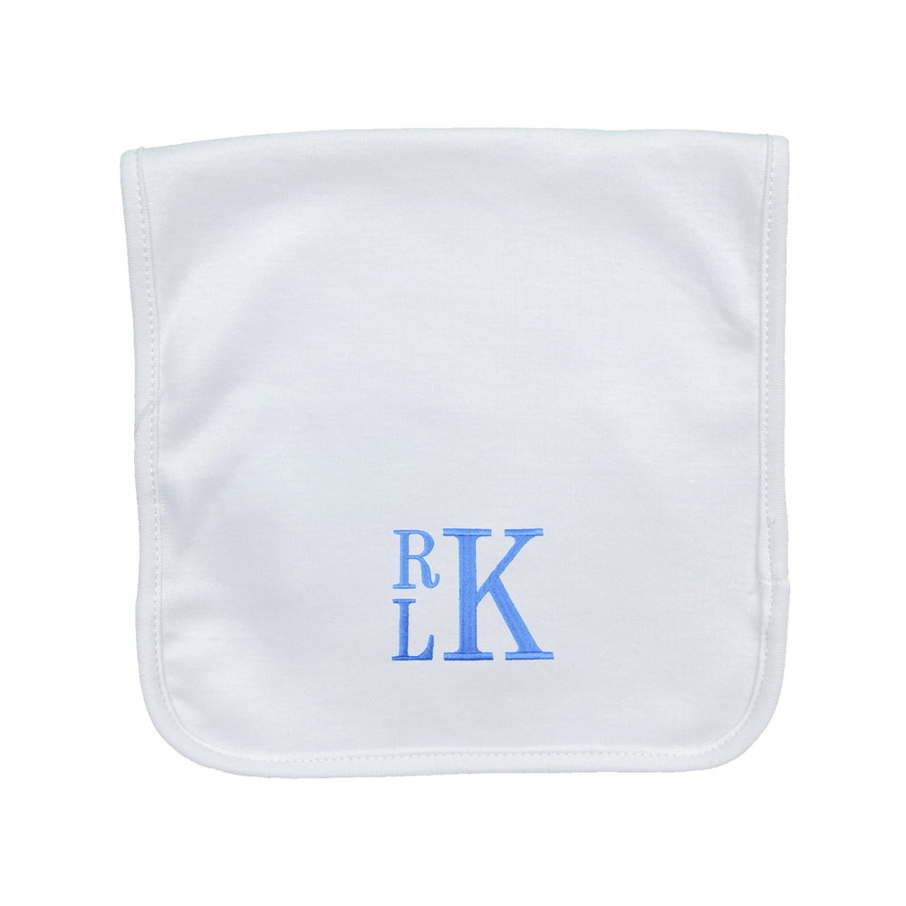 Stacked Monogram Embroidered Burp Cloth