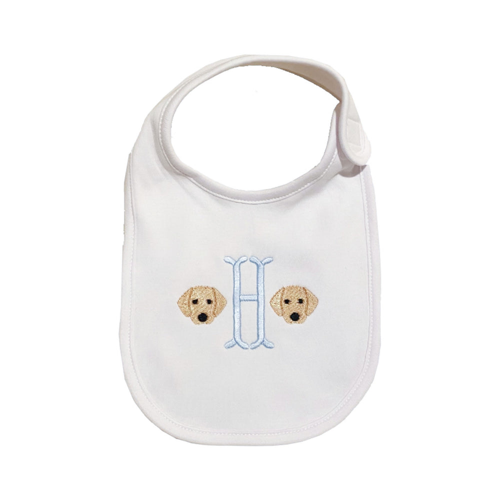 Puppies with Initial Bib-Blue