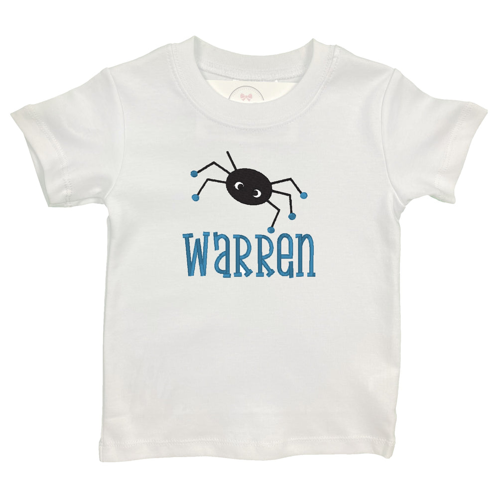 Embroidered Spider & Name Shirt