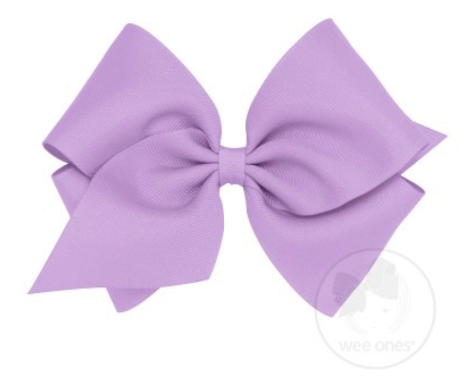 Mini King Grosgrain Bow - Light Orchid