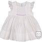 Feltman Brothers Lavender Smocked Flutter Sleeve Dress