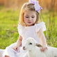 Feltman Brothers Lavender Smocked Flutter Sleeve Dress