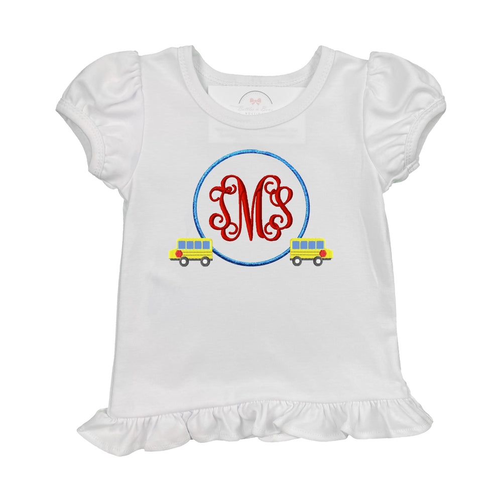 School Bus Embroidered Shirt