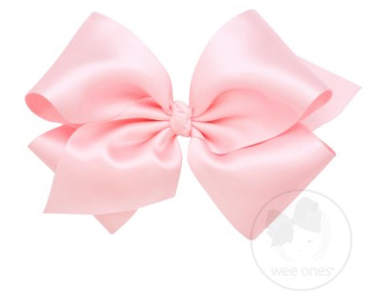 King Satin Bow - Light Pink