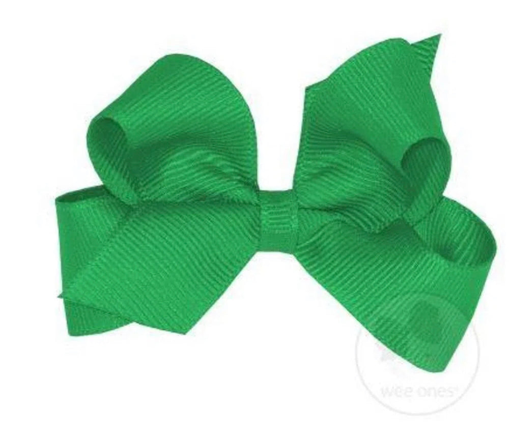 Wee Ones Mini Grosgain Bow - Green