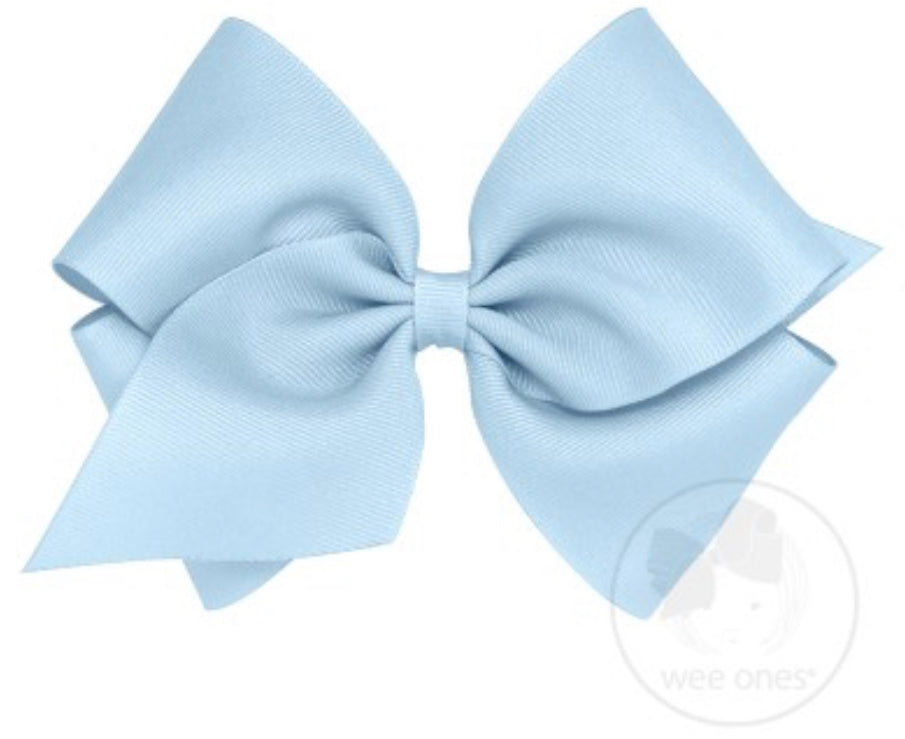 Mini King Grosgrain Bow - Millennium Blue