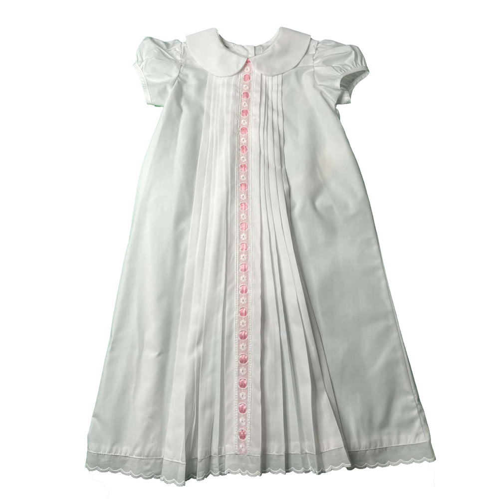 White with Pink Ribbon Daygown