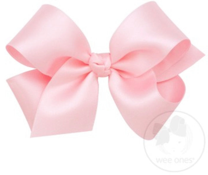 Medium Satin Bow - Light Pink