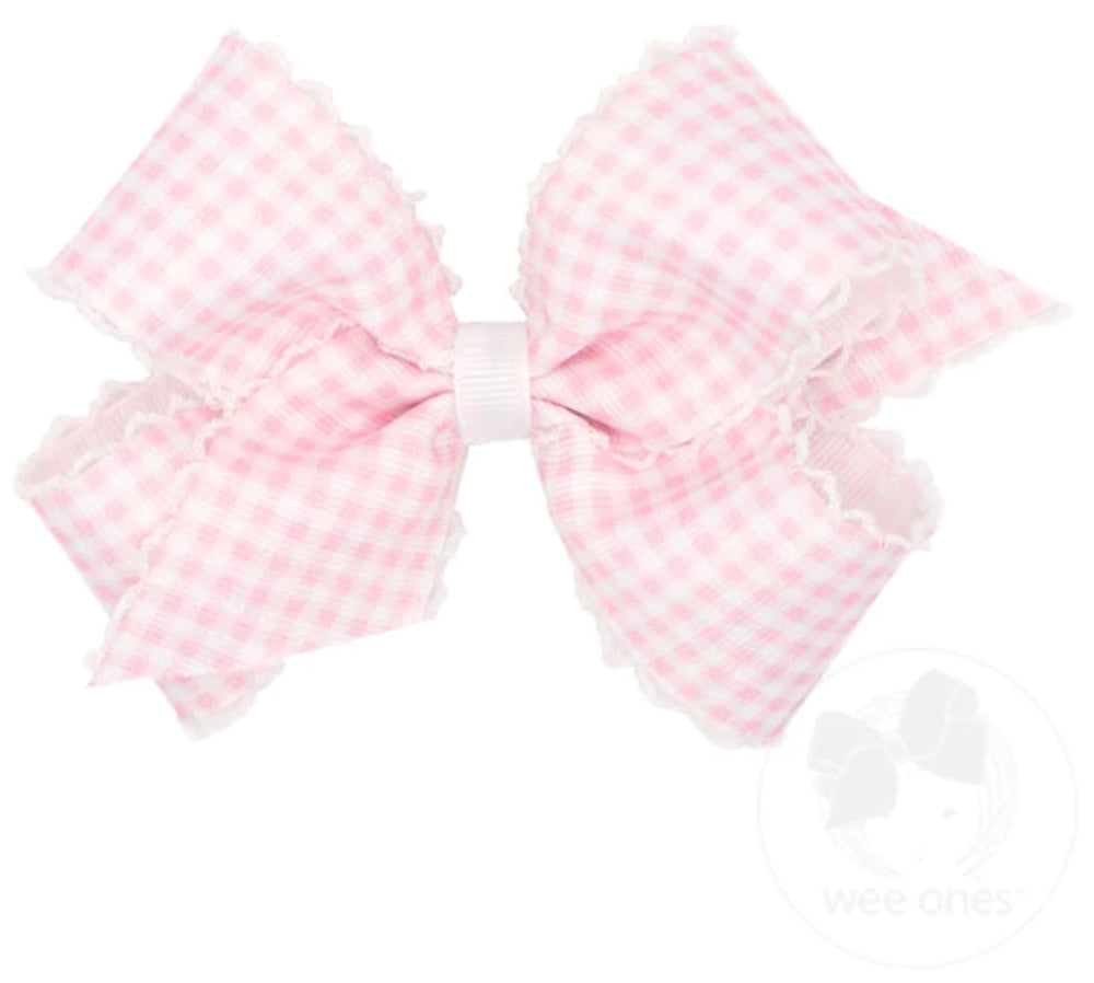 Medium Pastel Gingham Bow