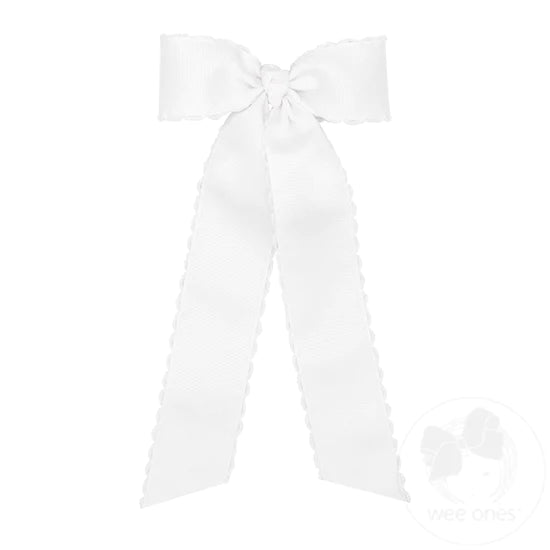 Medium Streamer Style Bow - White