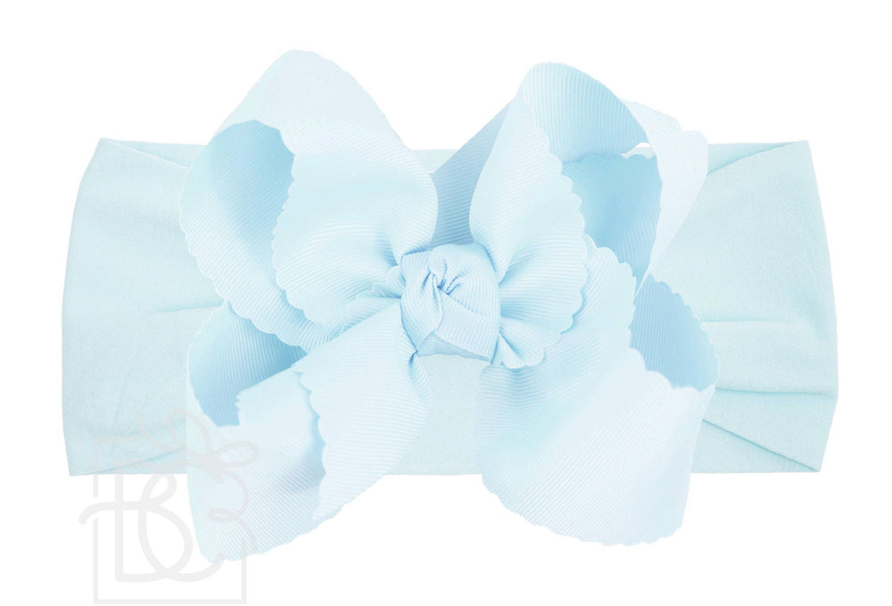 XL Large Headband - Scalloped Millennium Blue