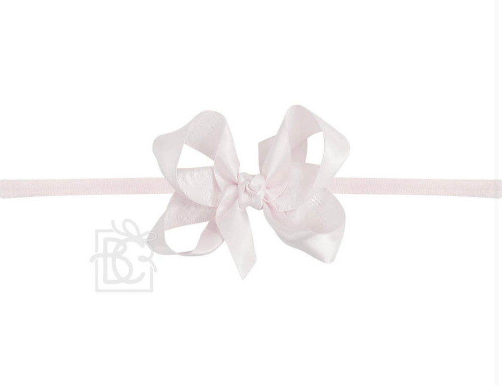 Medium Headband - Satin Powder Pink