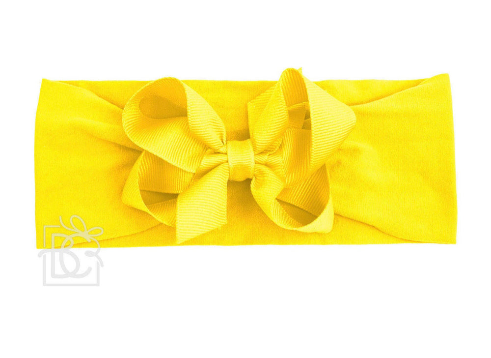 Medium Bow Headband - Bright Yellow