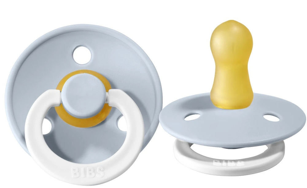 Bibs Pacifier 2 Pack - Baby Blue Glow