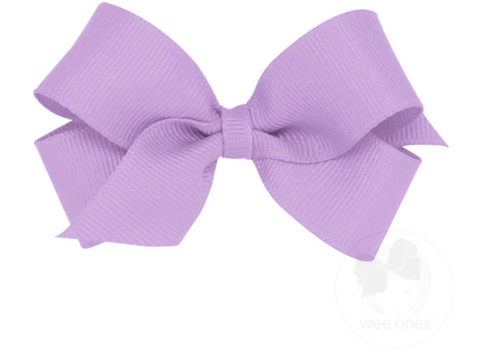 Mini Grosgrain Bow - Light Orchid