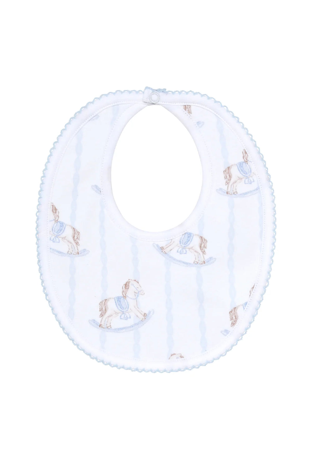 Blue Rocking Horse Bib