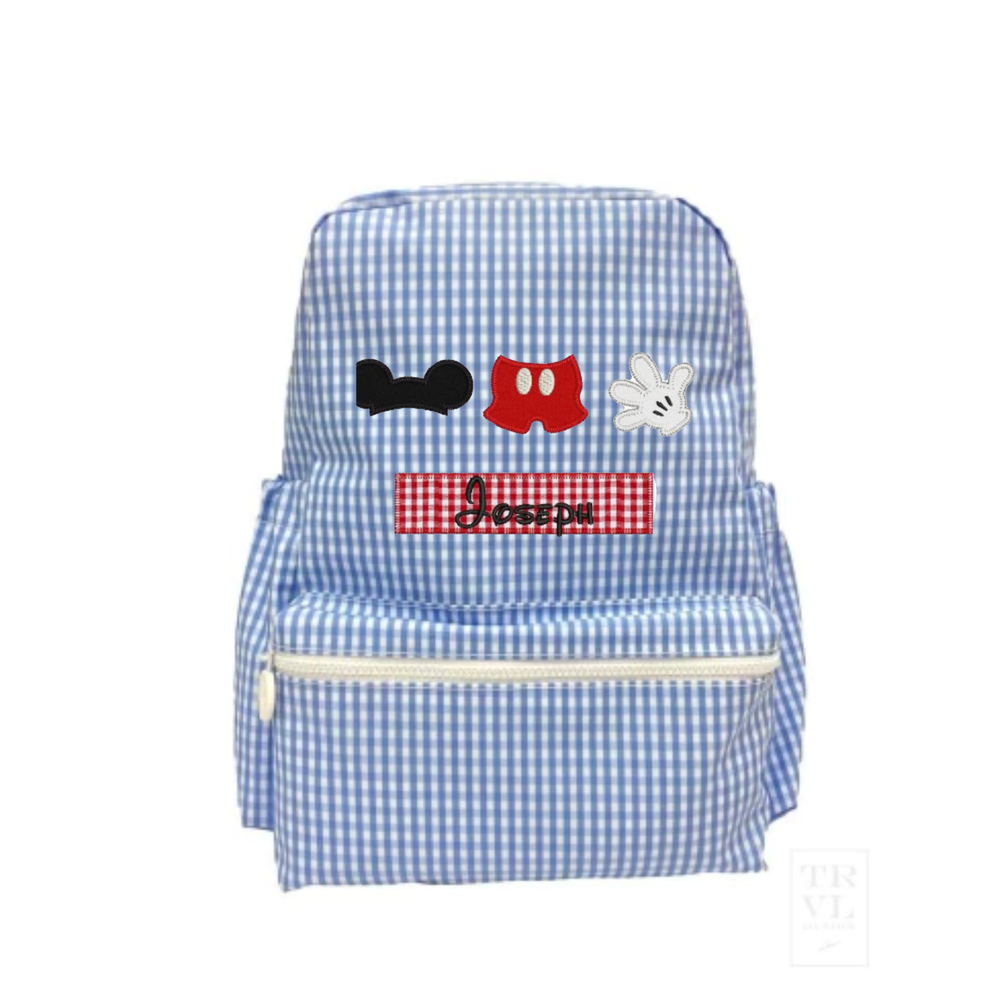 Blue Gingham Backpack