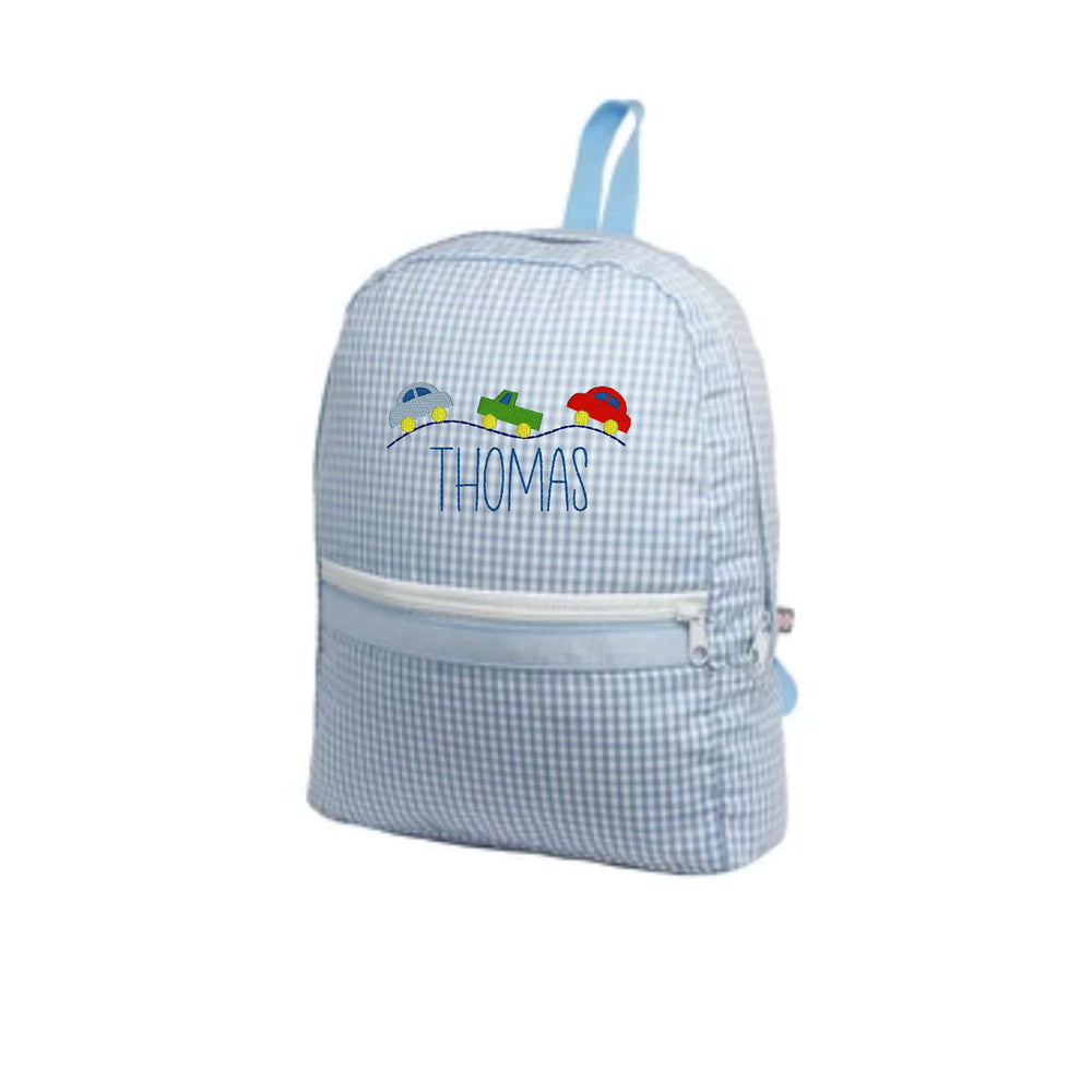 Blue Gingham Backpack