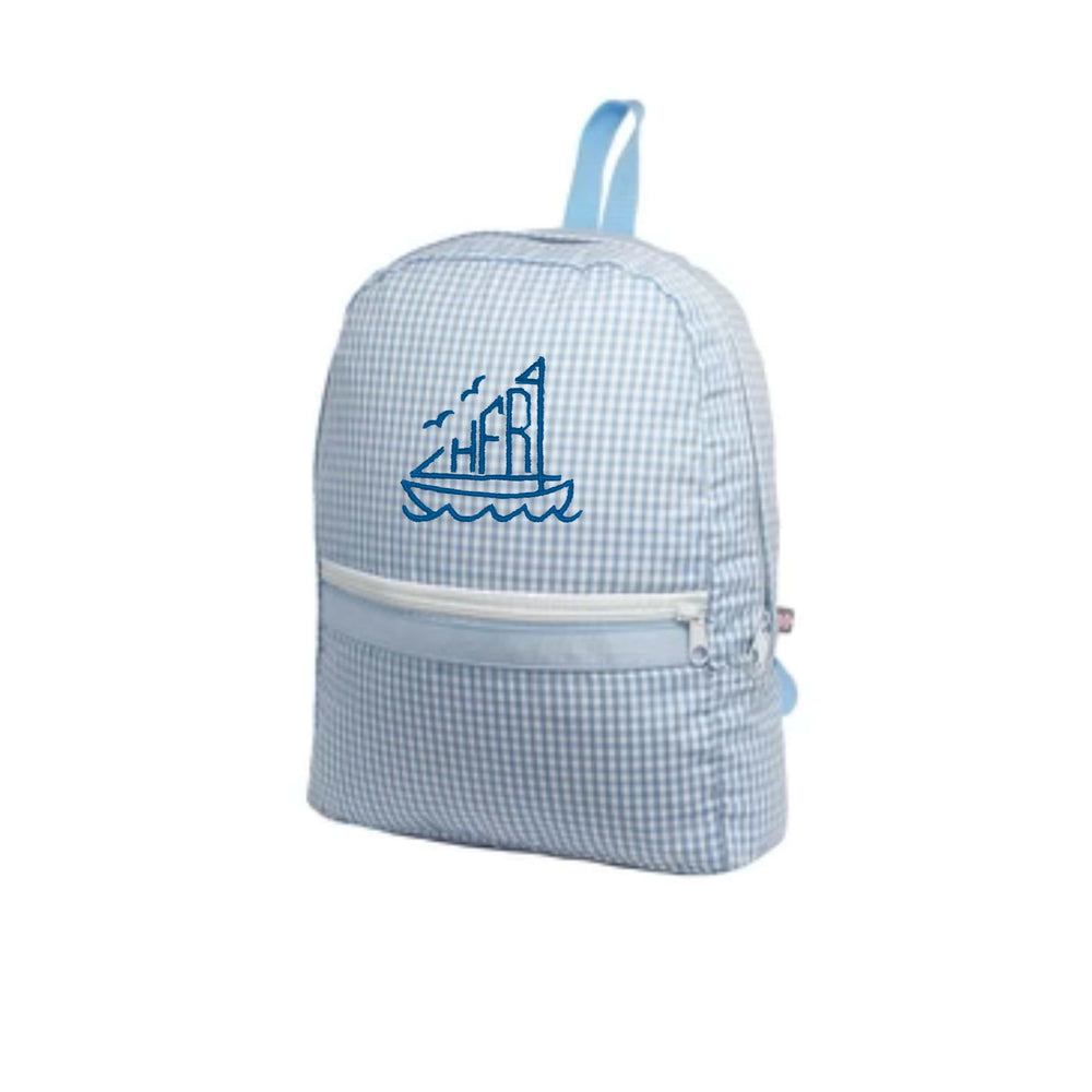 Blue Gingham Backpack